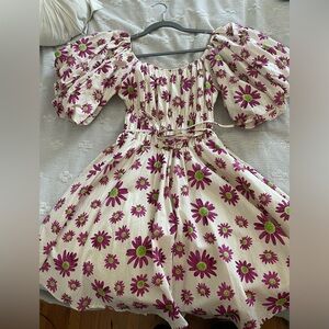 Floral Dress with Puff Sleeves